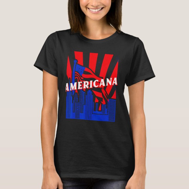 Camiseta Americana, City, Flag, BJJ, Jiu-Jitsu, MMA, Fighti (Anverso)