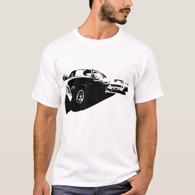 Camiseta americana de los coches del músculo (Anverso)