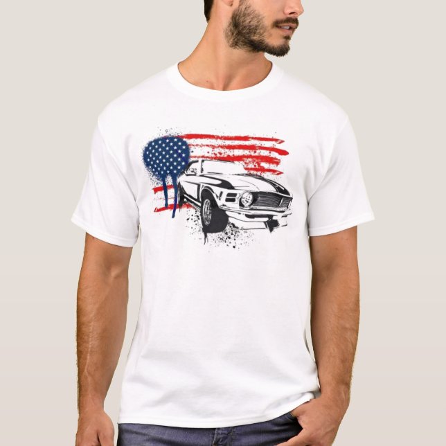 Camiseta americana del coche de Camaro de la (Anverso)