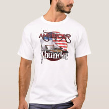 Camiseta americana del hidroavión del trueno
