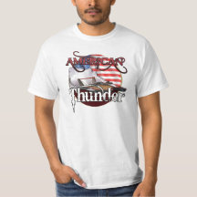Camiseta americana del hidroavión del trueno