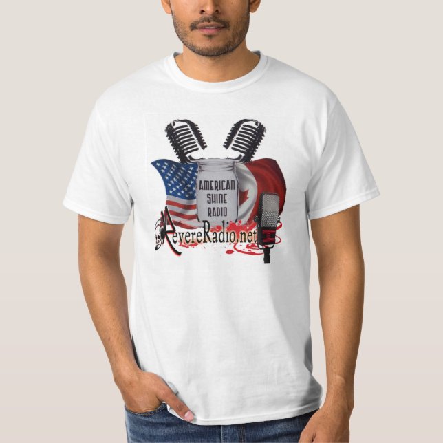 Camiseta americana del Mic del doble del brillo (Anverso)