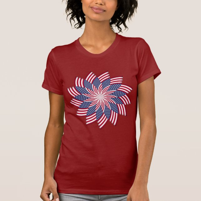 Camiseta americana del molinillo de viento (Anverso)