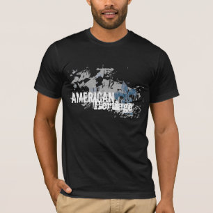 CAMISETA AMERICANA DEL TIEMPO DEL NEGRO DE LA