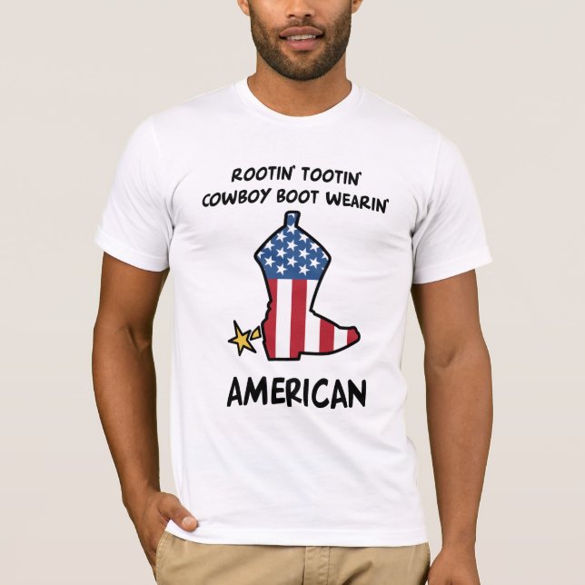 Camiseta americana del vaquero (Anverso)