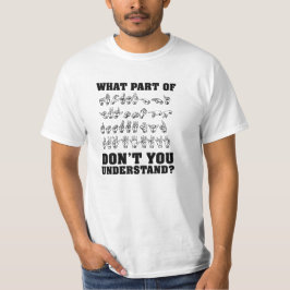 Camiseta americana divertida del lenguaje de