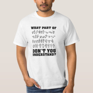 Camiseta americana divertida del lenguaje de