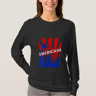 Camiseta Americana Femenina, Ciudad, Bandera, BJJ, Jiu Jits