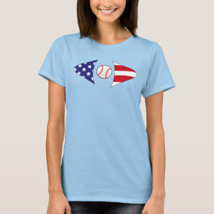 Camiseta Americana/patriótica de softball/béisbol