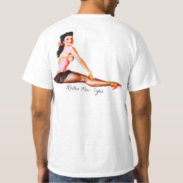 Camiseta Americana Retro 1950 Pin Up Chica Ballerina