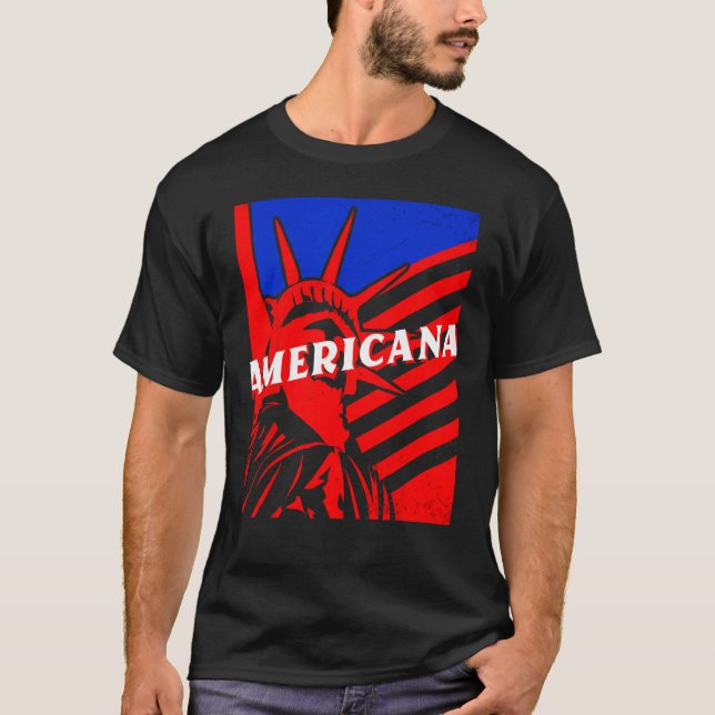 Camiseta Americana Statue of Liberty BJJ Jiu Jitsu MMA Figh (Anverso)