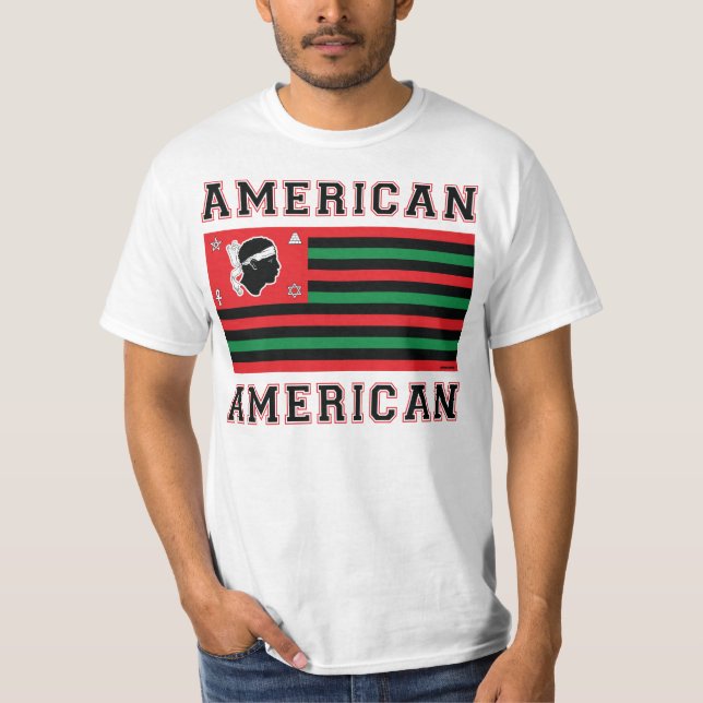 Camiseta Americano-Americano (camisetas ligeras) (Anverso)