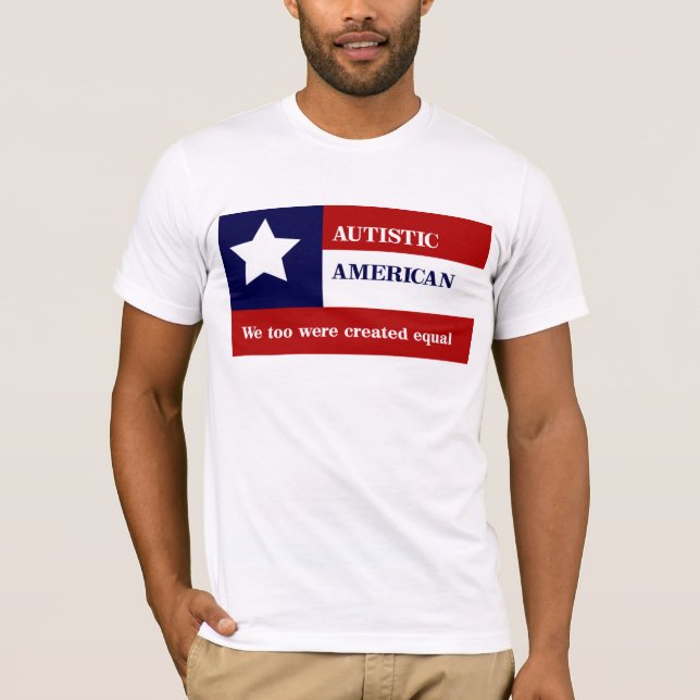 Camiseta Americano autístico igual (Anverso)