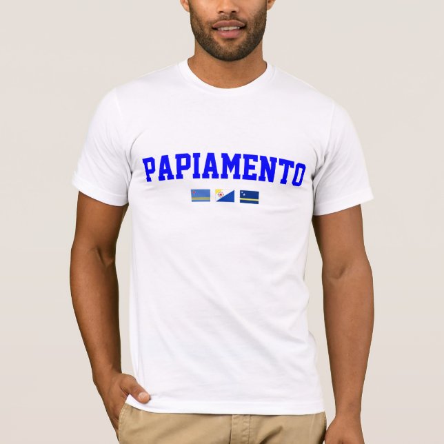 Camiseta Americano básico S - 3XL de Papiamento (Anverso)