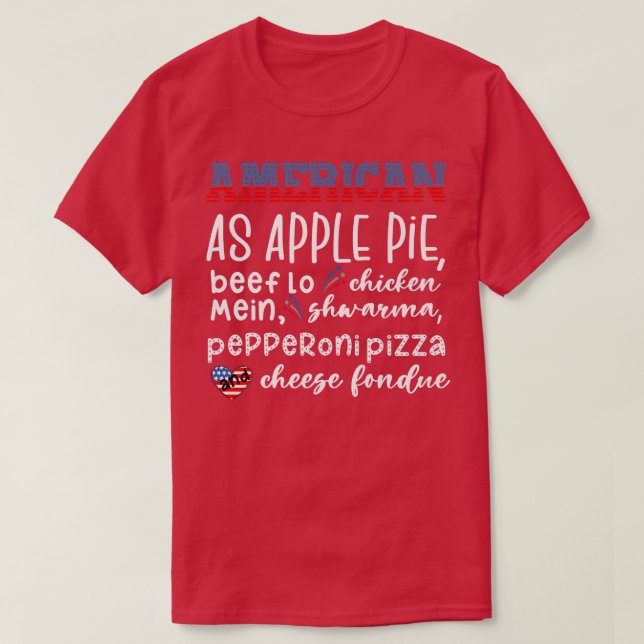 Camiseta Americano como Apple Pie Premium T-Shirt (Diseño del anverso)