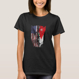 Camiseta Americano crece Jordania raíz USA Bandera jordana