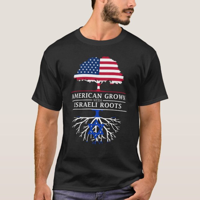 Camiseta Americano crecido con el diseño de Israel    de (Anverso)