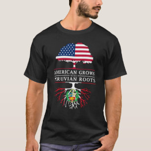 Camiseta Americano crecido con el diseño de Perú   de las