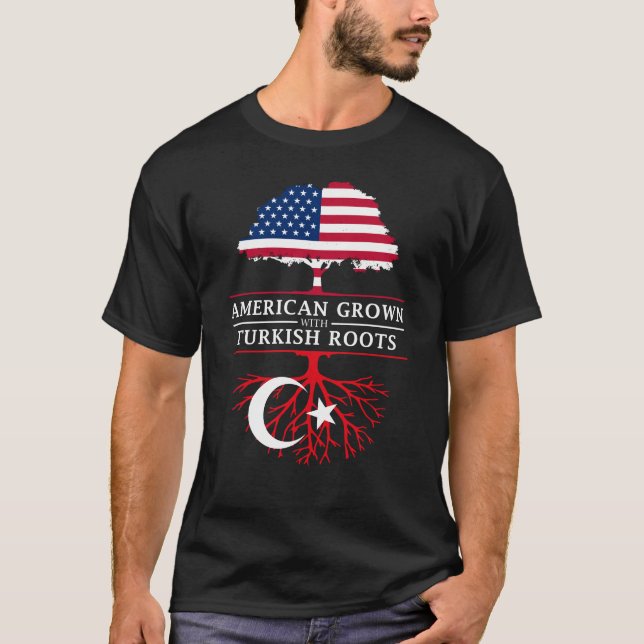 Camiseta Americano crecido con el diseño de Turquía   de (Anverso)