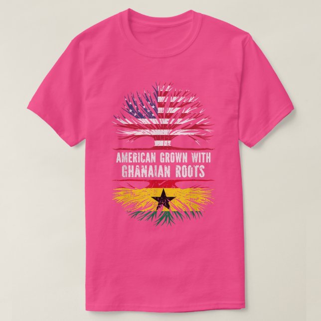 Camiseta Americano crecido con ghanés con raíces en la band (Diseño del anverso)