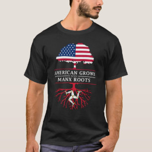 Camiseta Americano crecido con la isla de la Isla de Man  