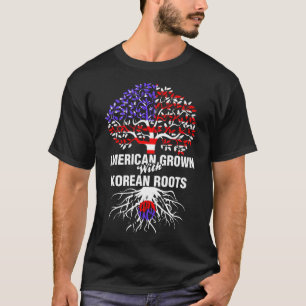 Camiseta Americano crecido con las raíces coreanas