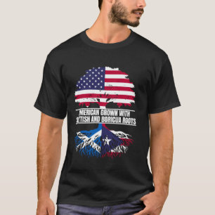 Camiseta Americano crecido con patrimonio de la bandera Esc