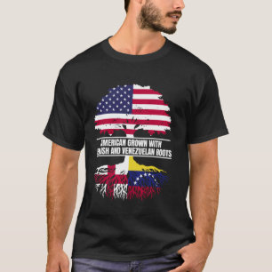 Camiseta Americano crecido con patrimonio de la bandera Ing