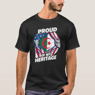 Camiseta Americano crecido con raíces argelinas orgulloso d