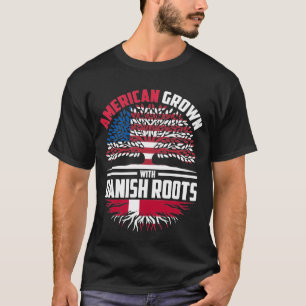 Camiseta Americano crecido con raíces danesas Dinamarca ban