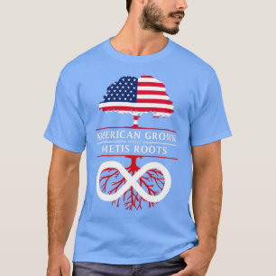 Camiseta Americano crecido con raíces de Metis