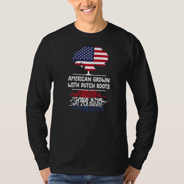 Camiseta Americano crecido con raíces holandesas Holla (Anverso)