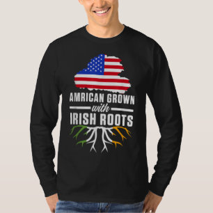 Camiseta Americano crecido con raíces irlandesas Estados Un