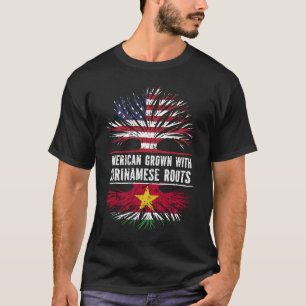 Camiseta Americano crecido con raíces surinamesas bandera d
