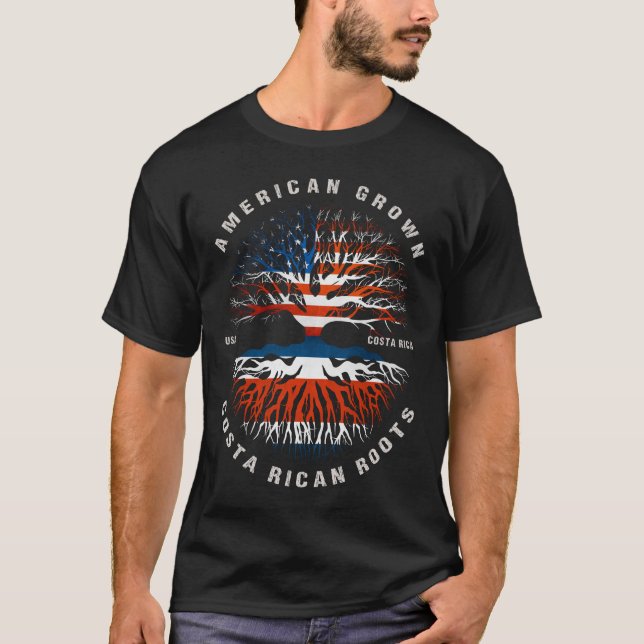 Camiseta Americano creció costarricense remonta la bandera  (Anverso)