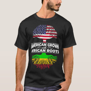 Camiseta Americano creció raíces africanas Estados Unidos b