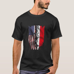 Camiseta Americano creció raíces indonesias norteamericanas