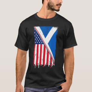 Camiseta Americano Criado Con Raíces Escocesas Con Escocia