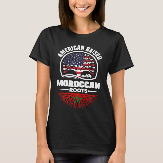 Camiseta Americano criado con raíces marroquíes Marruecos m (Anverso)