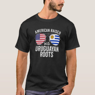 Camiseta Americano Criado Con Raíces Uruguayas Usa Uruguay 