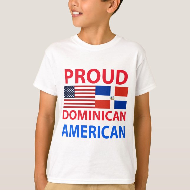 Camiseta Americano dominicano orgulloso (Anverso)