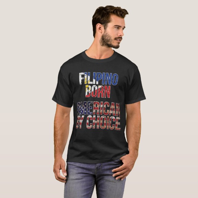 Camiseta Americano llevado filipino por la bandera nacional (Anverso completo)