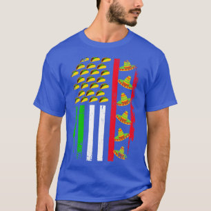 Camiseta Americano mexicano con sombrero y taco