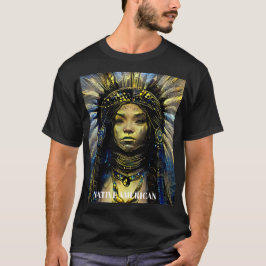 Camiseta Americano nativo- Pluma de oro=