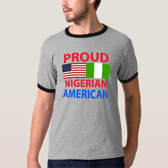 Camiseta Americano nigeriano orgulloso (Anverso)