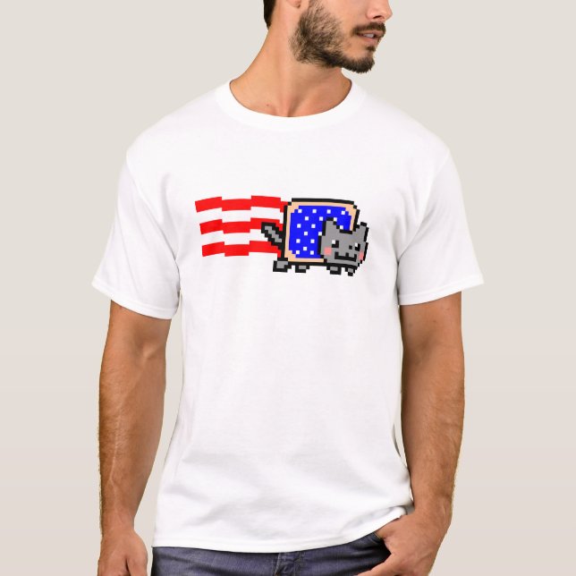 Camiseta ¡Americano Nyan Cat® Shirt~! (Anverso)