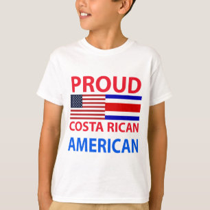 Camiseta Americano orgulloso de Rican de la costa