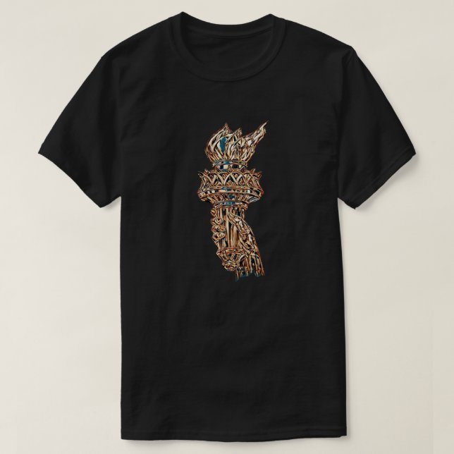 Camiseta Americano Patriótico (1d) (Diseño del anverso)
