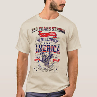 Camiseta Americano Patriótico Aniversario 250 Años