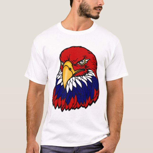 Camiseta Americano patriótico del águila calva (Anverso)